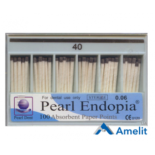 Штифти паперові 0.6 кон., №40 (Pearl Dent),100 шт./пак.